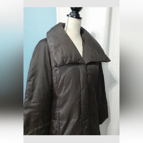 Cole Haan Chocolate Brown Down Jacket - Picture 5 of 11